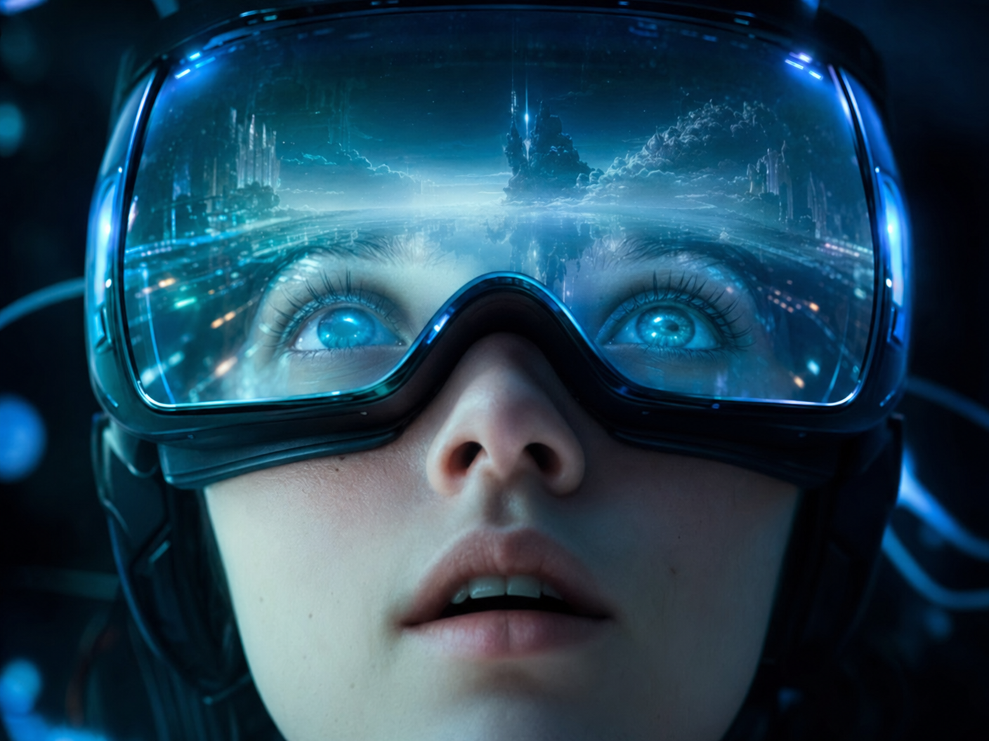 Person experiencing VR